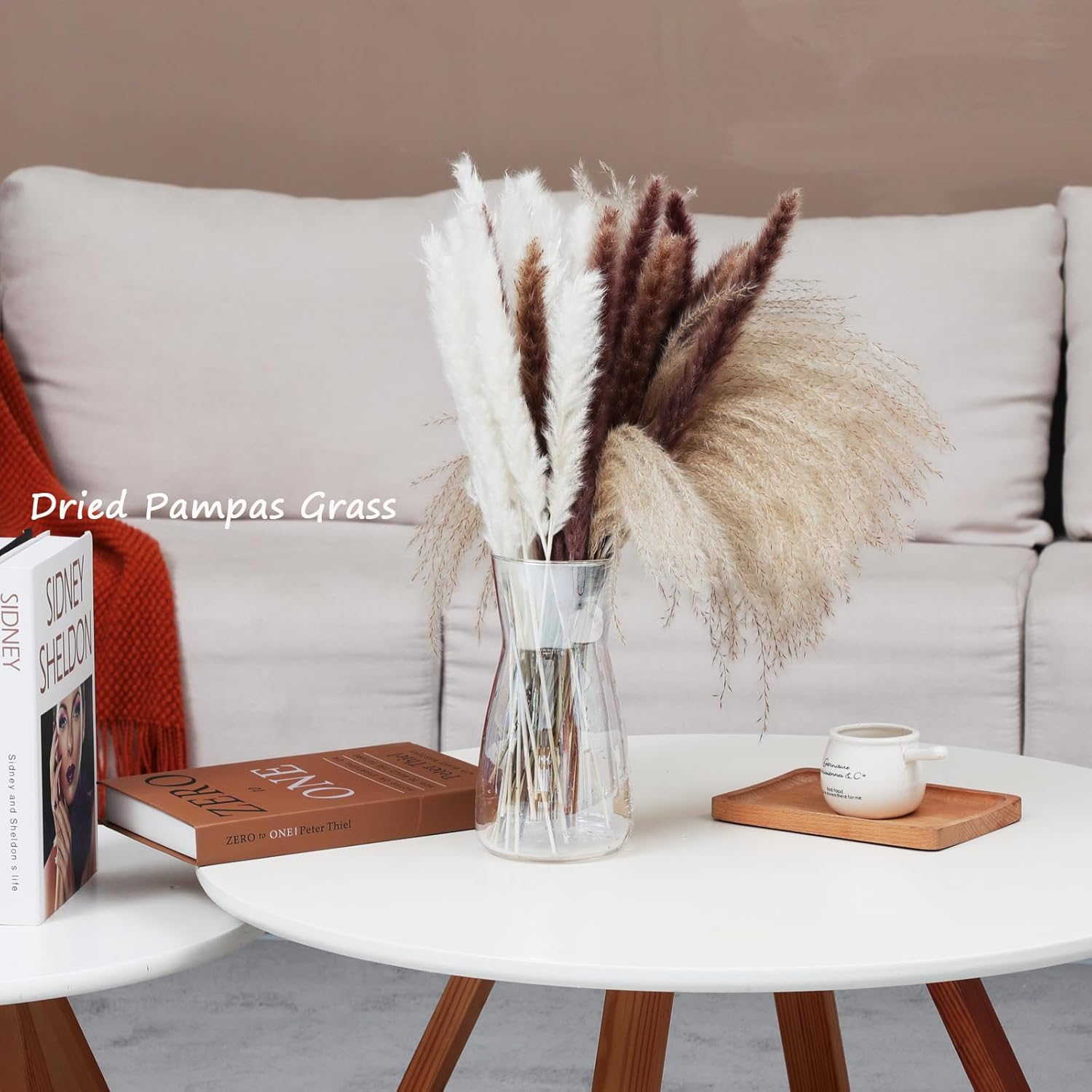 Boho Grey Flower Vase — 8" - View 5