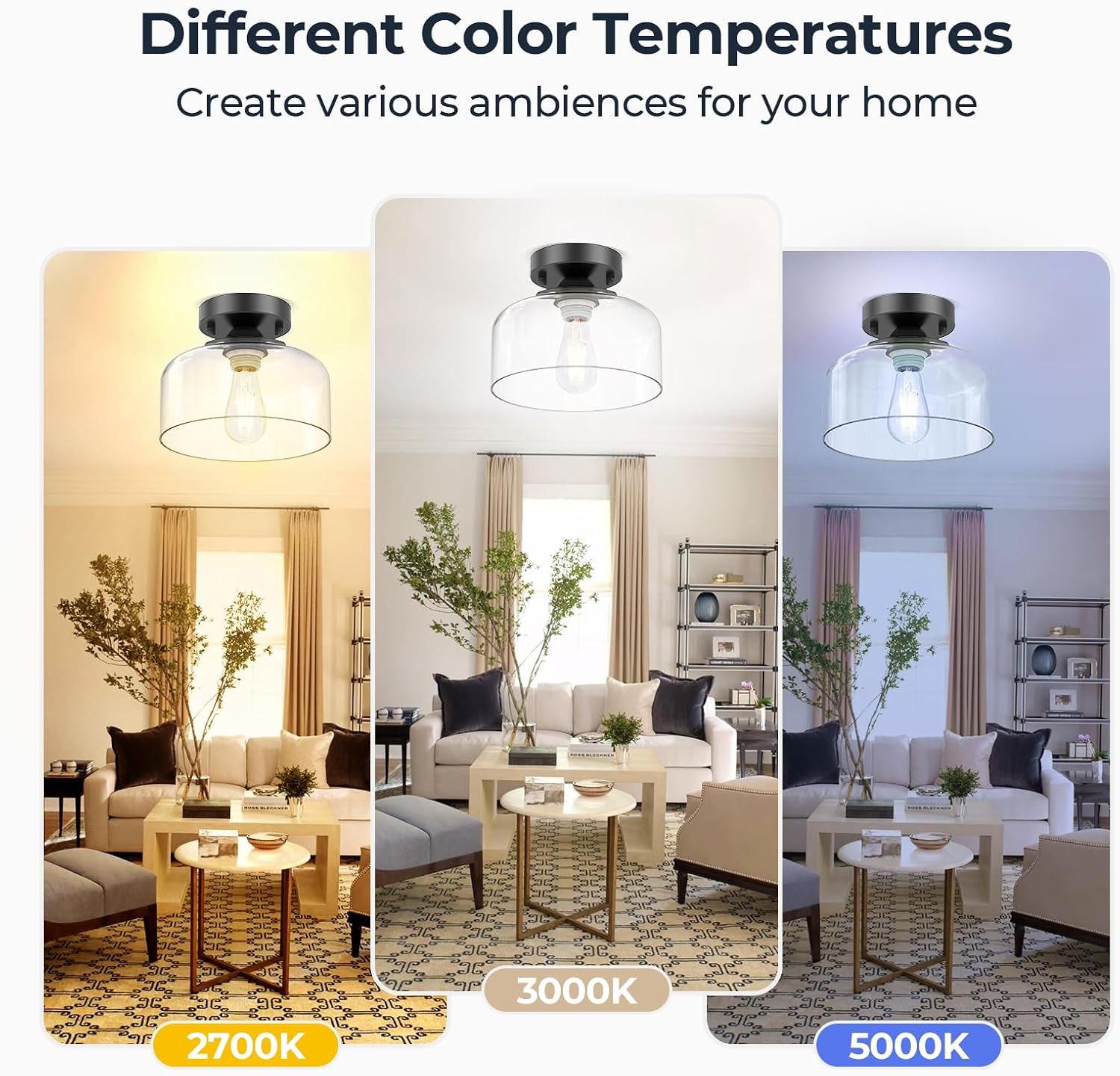 Farmhouse Black Ceiling Light - View 7