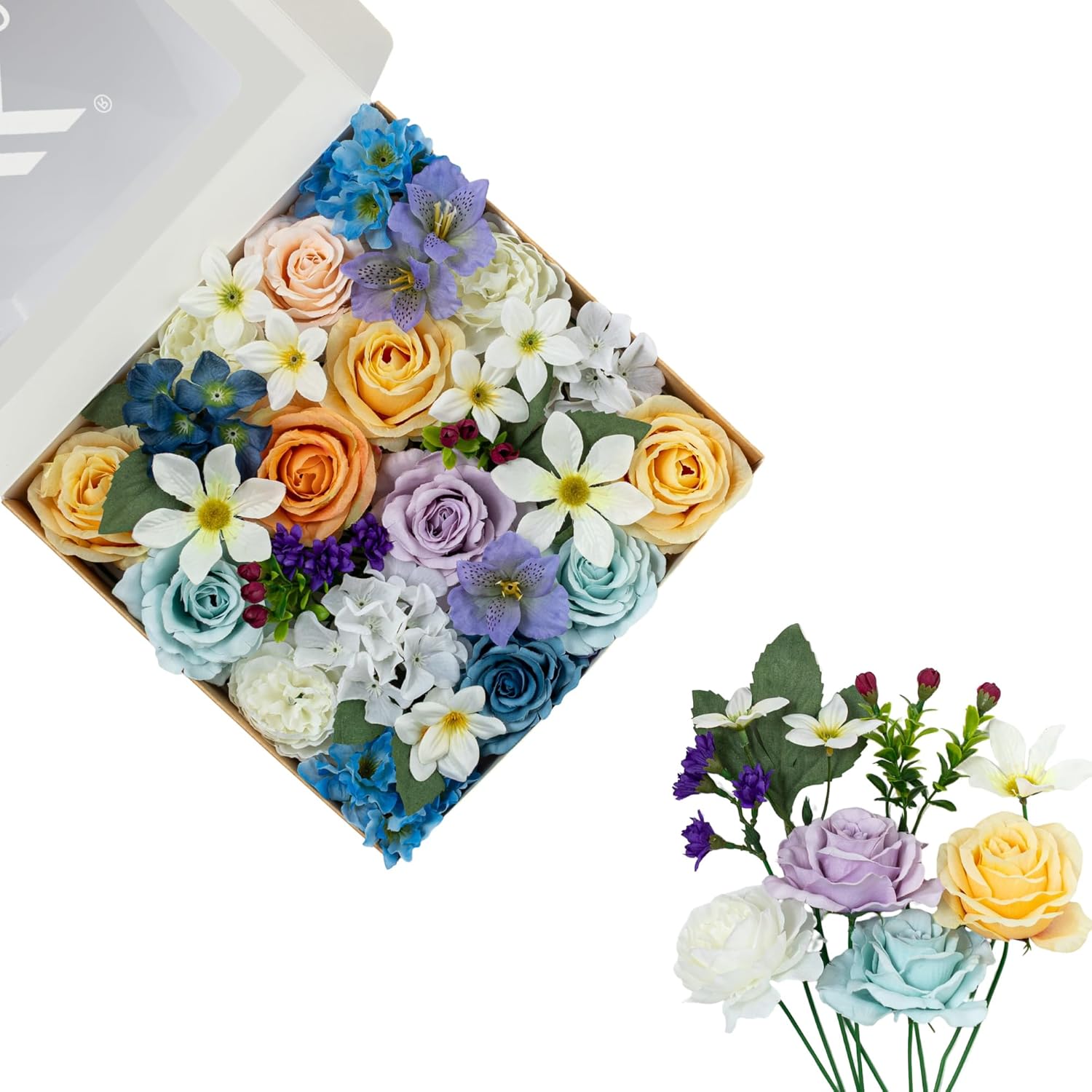 Beige Artificial Flowers — Multicolor-2