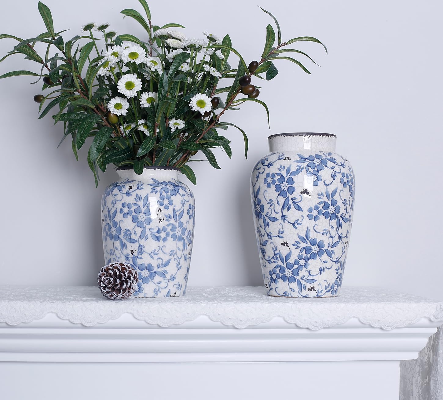 Vintage Ceramic Vase — 8" - View 5