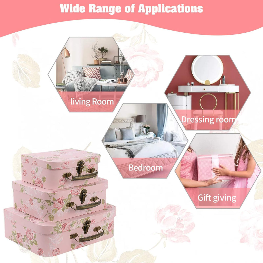 Pink Storage Basket — Set of 3 - View 7