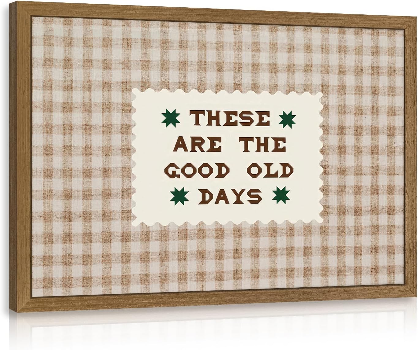 Framed Beige Wall Decor — 10" — PlaidTime