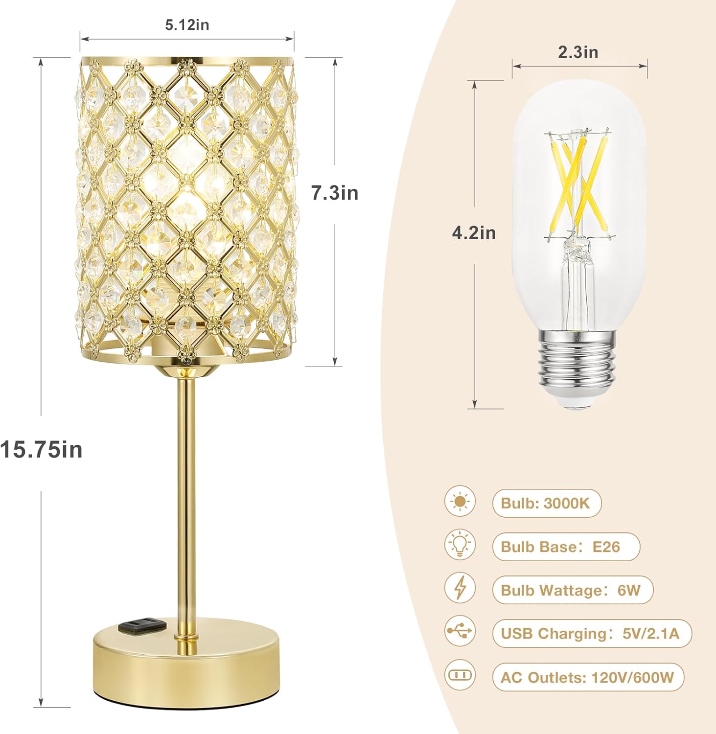 Dimmable Luxe Blue Desk Lamp - View 5