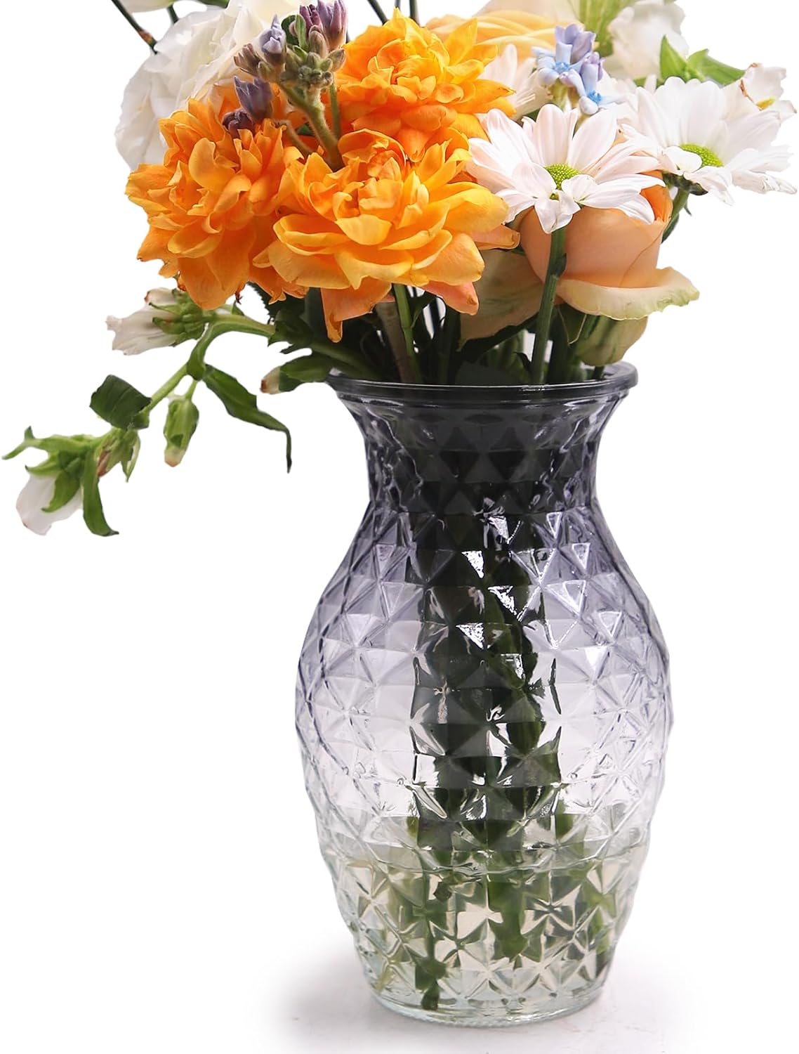 Modern Blue Flower Vase — Grey White