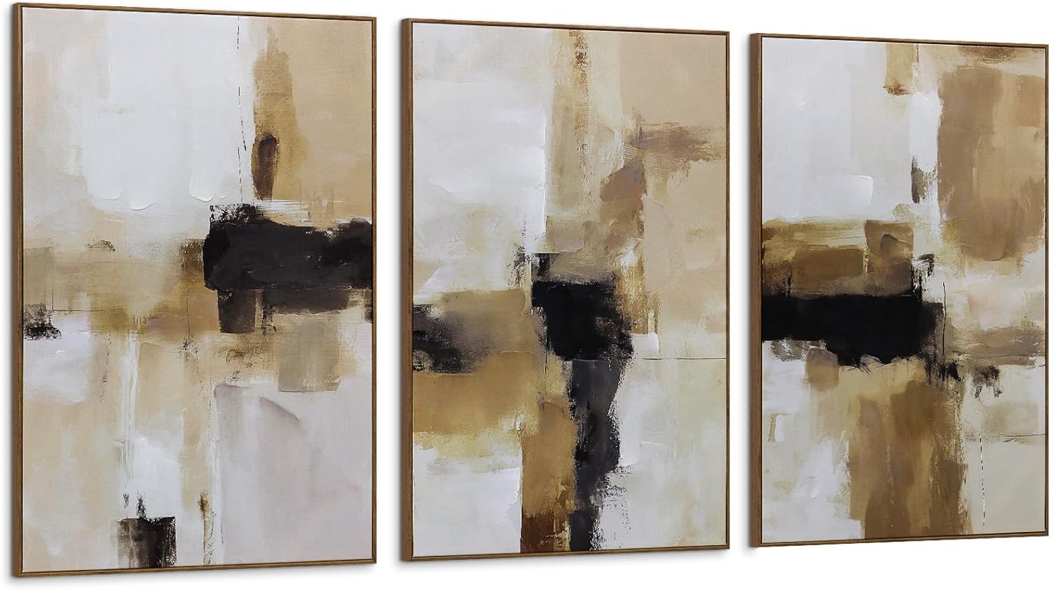 Framed Modern Beige Canvas Wall Art — 24" - View 8