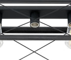 Farmhouse Black Chandelier — 5-Light - View 6