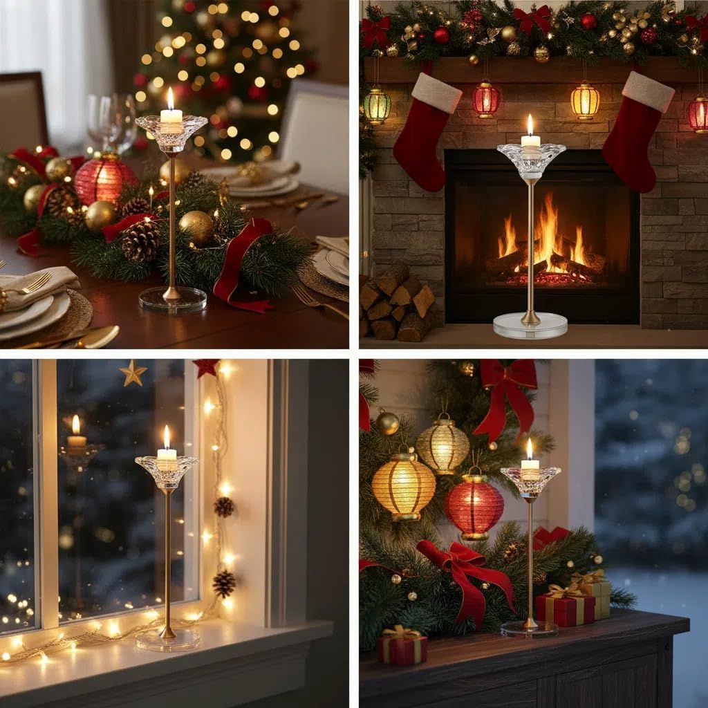 Luxe Glass Pillar Candle — Set of 3 - View 2