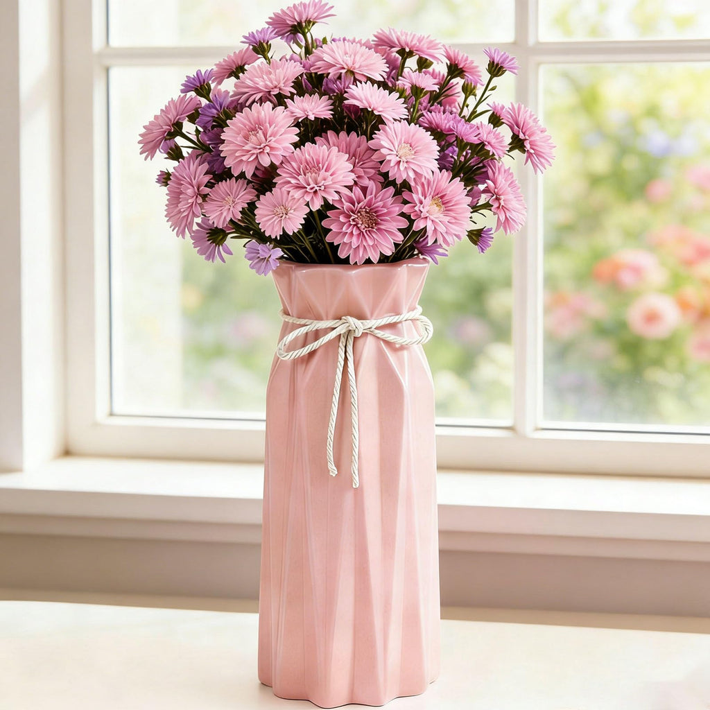 Farmhouse Blue Flower Vase — 9.5"