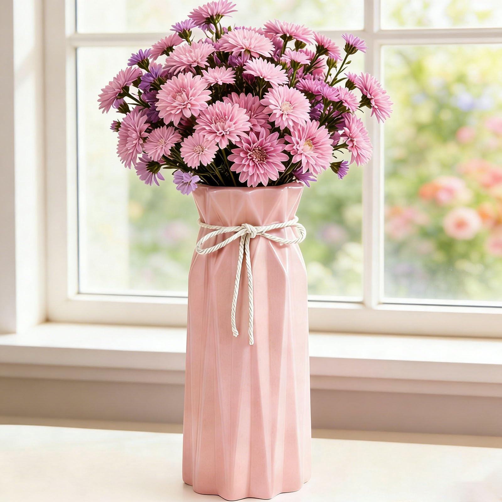 Farmhouse Blue Flower Vase — 9.5"