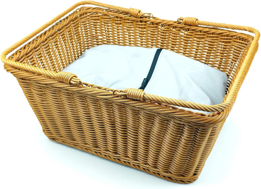 Boho Rattan Woven Basket — 15.8" - View 4
