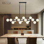 Mid-Century Black Chandelier — 16-Light - View 8