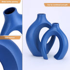 Modern Ceramic Flower Vase — Set of 2 - View 2