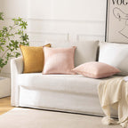 Chenille Boho Pink Throw Pillow Cover — 20" - View 5
