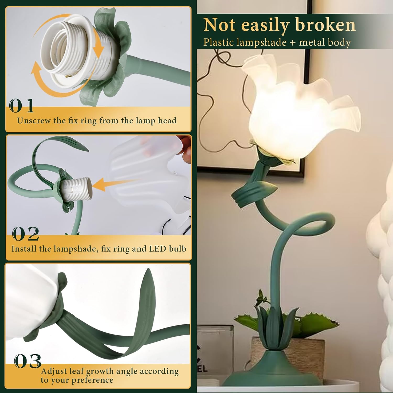 Vintage Green Table Lamp - View 5