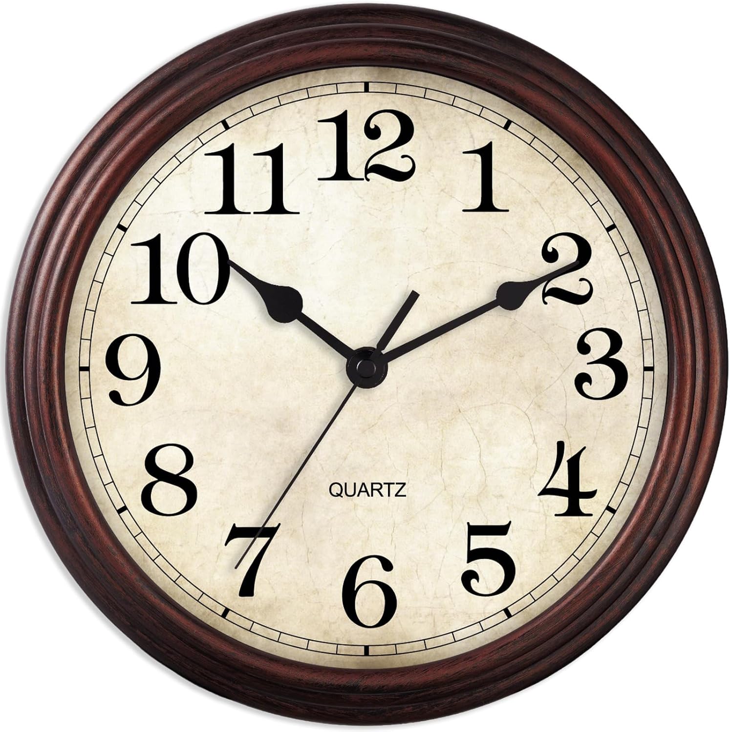 Battery Operated Gold Wall Clock — 12" — A_bronze