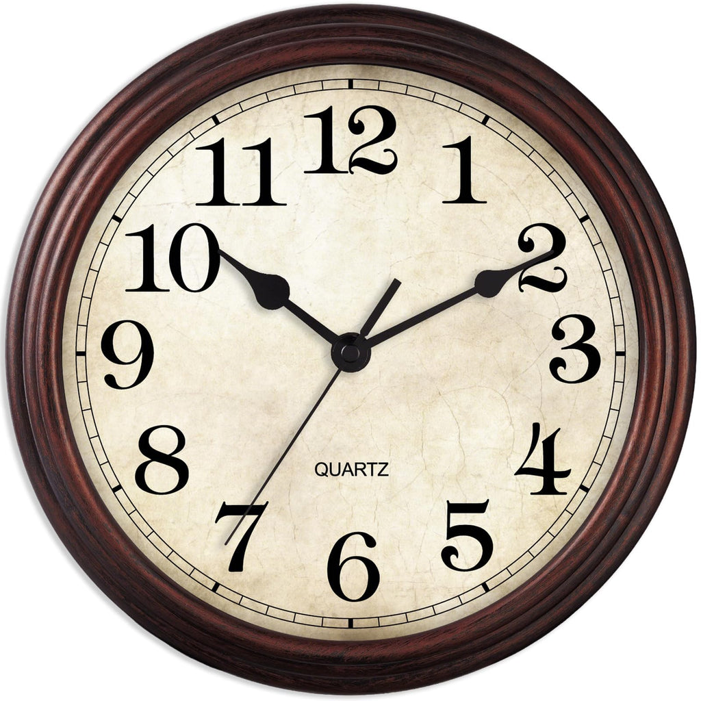 Battery Operated Gold Wall Clock — 9"