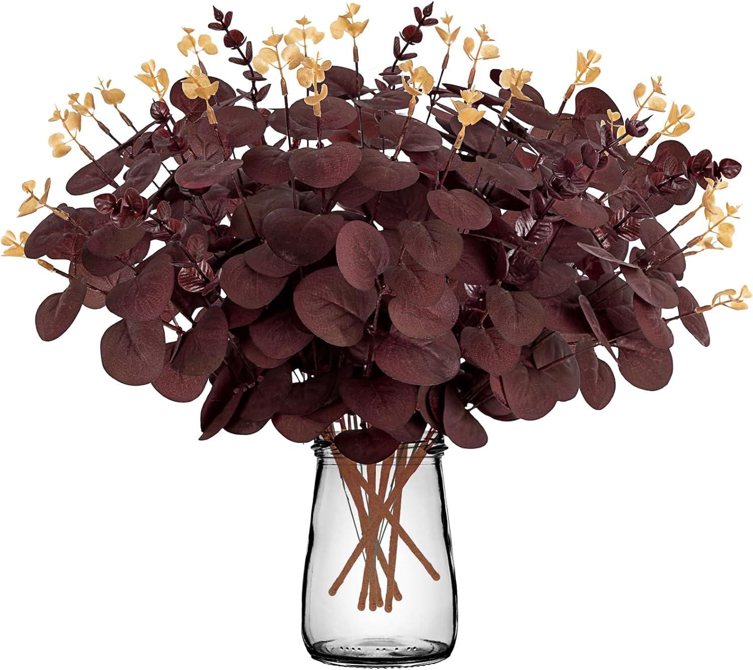 Fabric Artificial Plant — Dark Red Wine