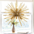 Modern Black Chandelier — 4-Light — Golden 20" 9-Light