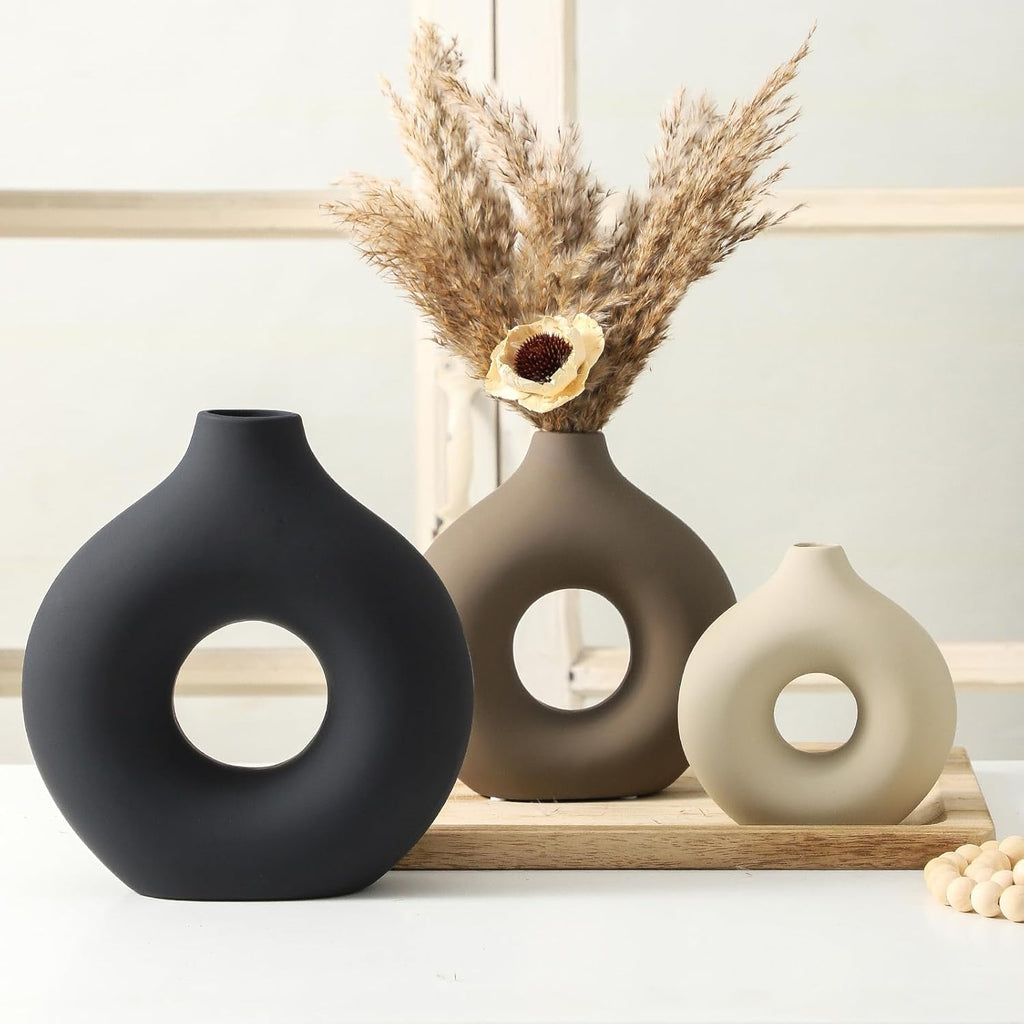 Farmhouse Brown Flower Vase — Set of 3 - View 7