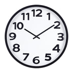 Battery Operated Modern Black Wall Clock — 16"