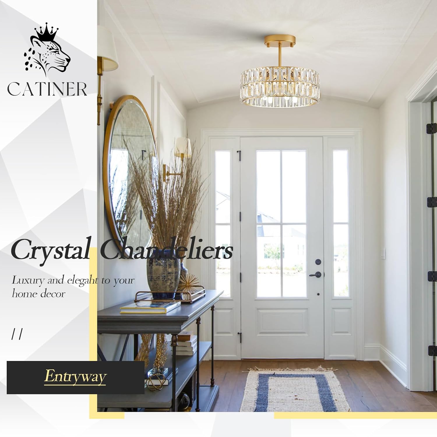 Luxe Black Chandelier — 4-Light - View 5