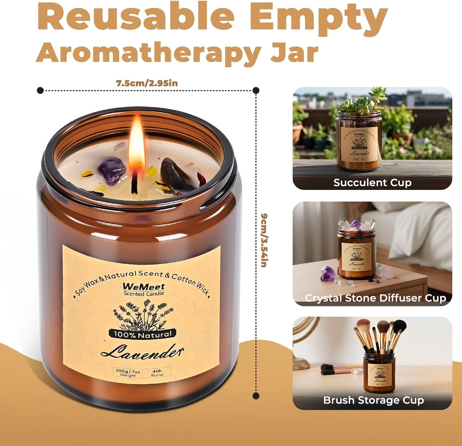 Luxe Purple Scented Candle - View 4