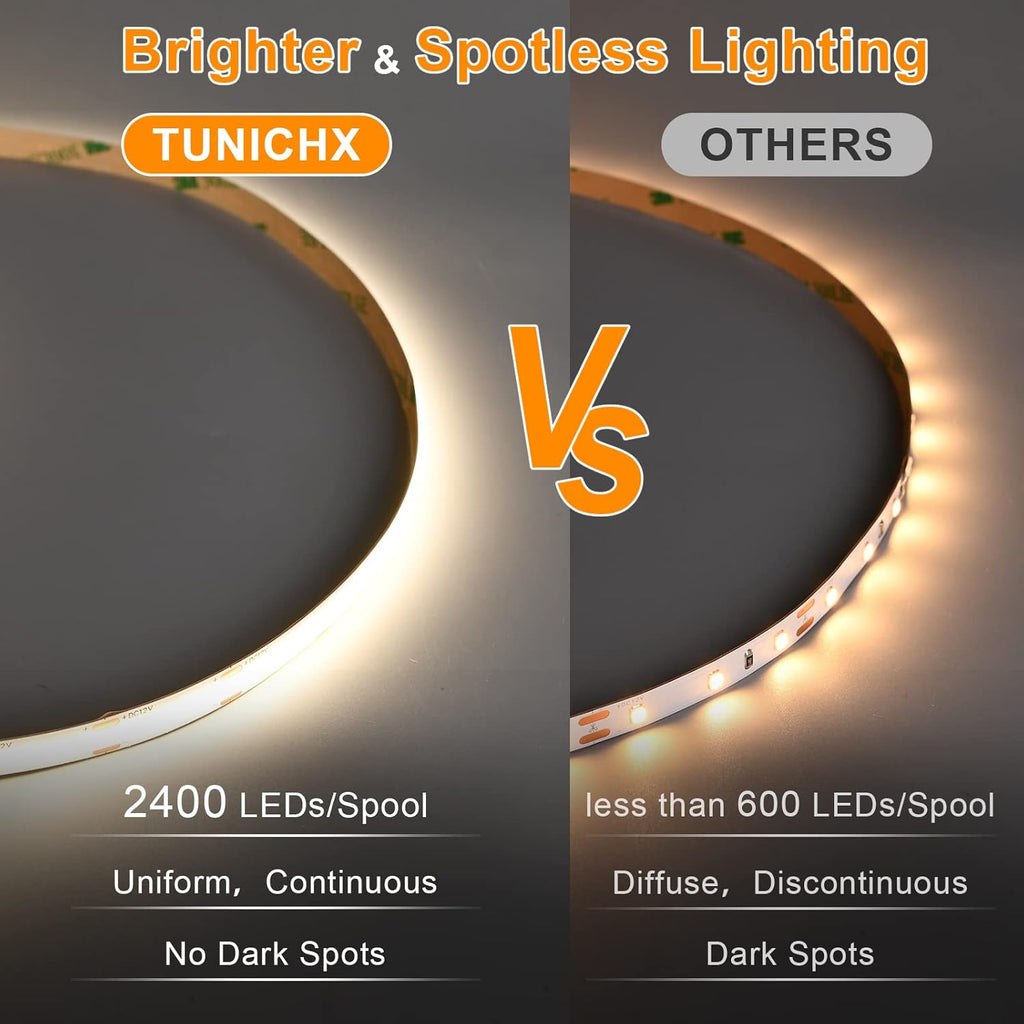 Dimmable Beige LED Strip Lights - View 2