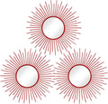 Luxe Black Wall Mirror — Red