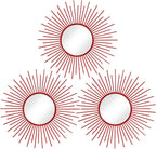 Luxe Black Wall Mirror — Red