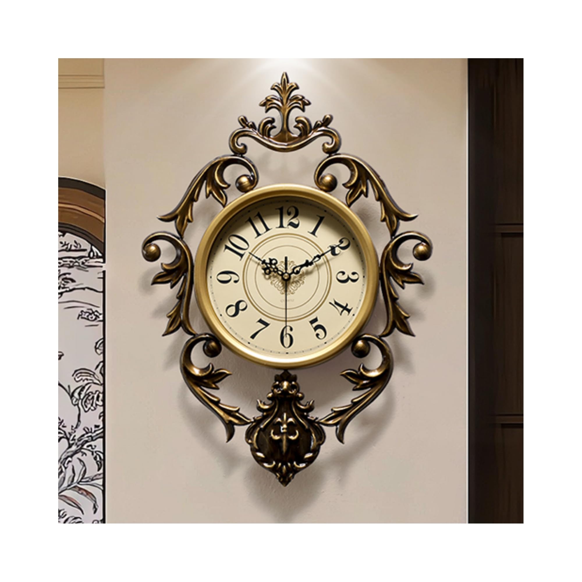 Battery Operated Mid-Century Wall Clock — 21"