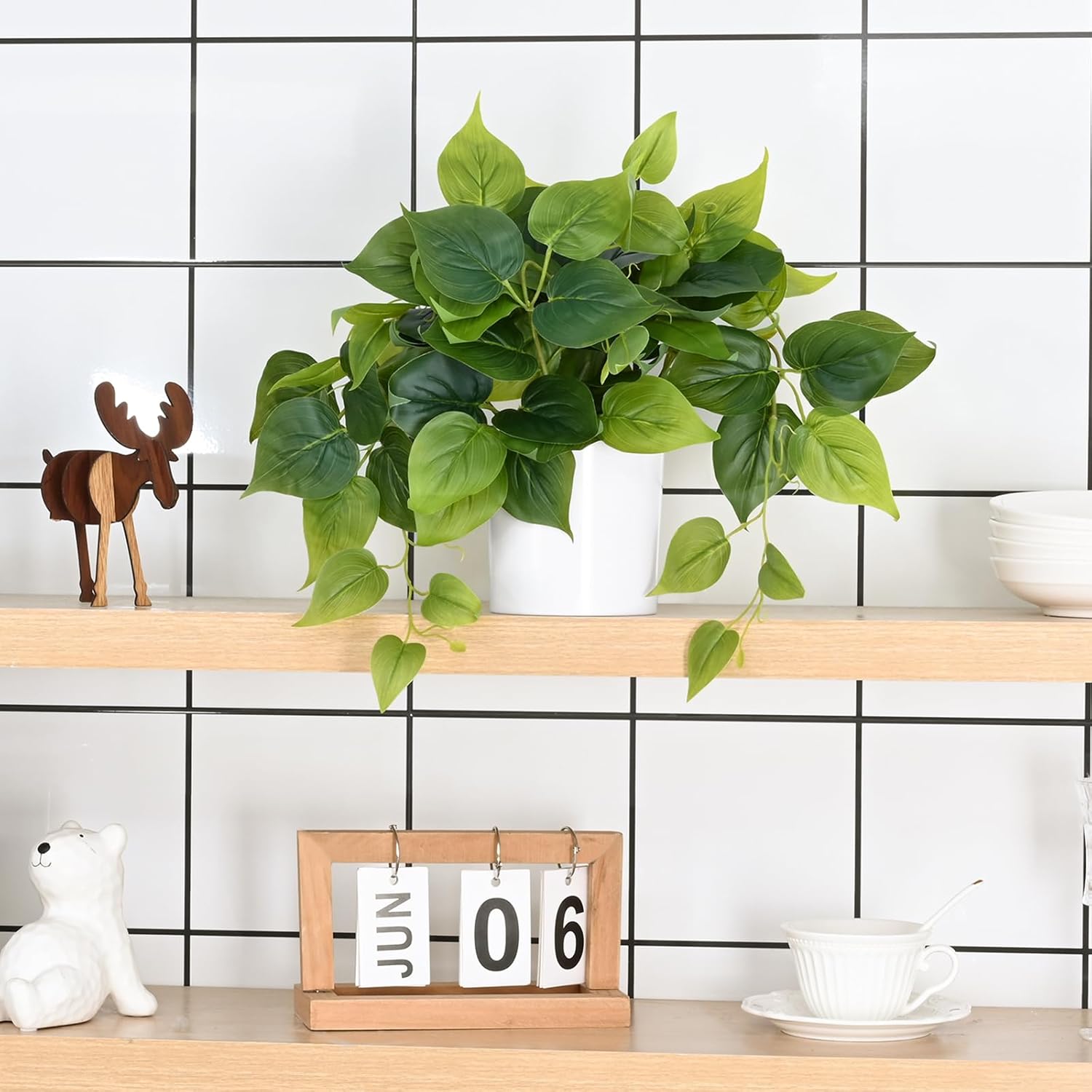 White Faux Plant - View 4