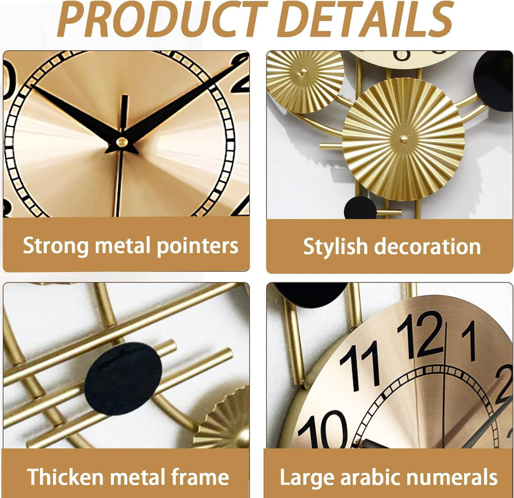 Battery Operated Farmhouse Gold Wall Decor — 7" - View 2