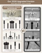 Farmhouse Black Chandelier — 8-Light - View 5