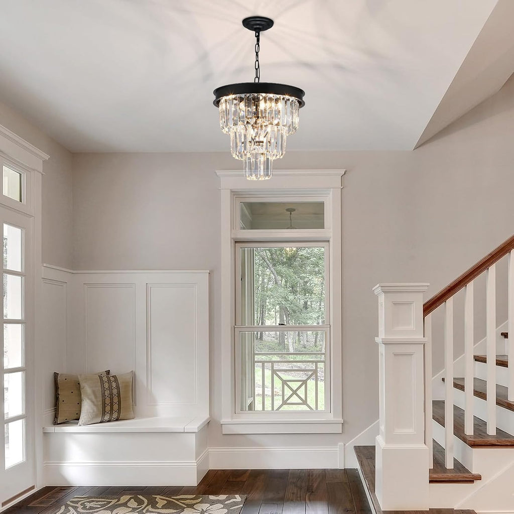 Luxe Black Chandelier — 12" - View 3