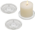 Blue Pillar Candle — 4" — Clear
