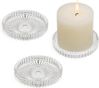 Blue Pillar Candle — 4" — Clear