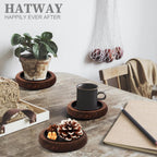 Round Farmhouse Brown Pillar Candle - View 4