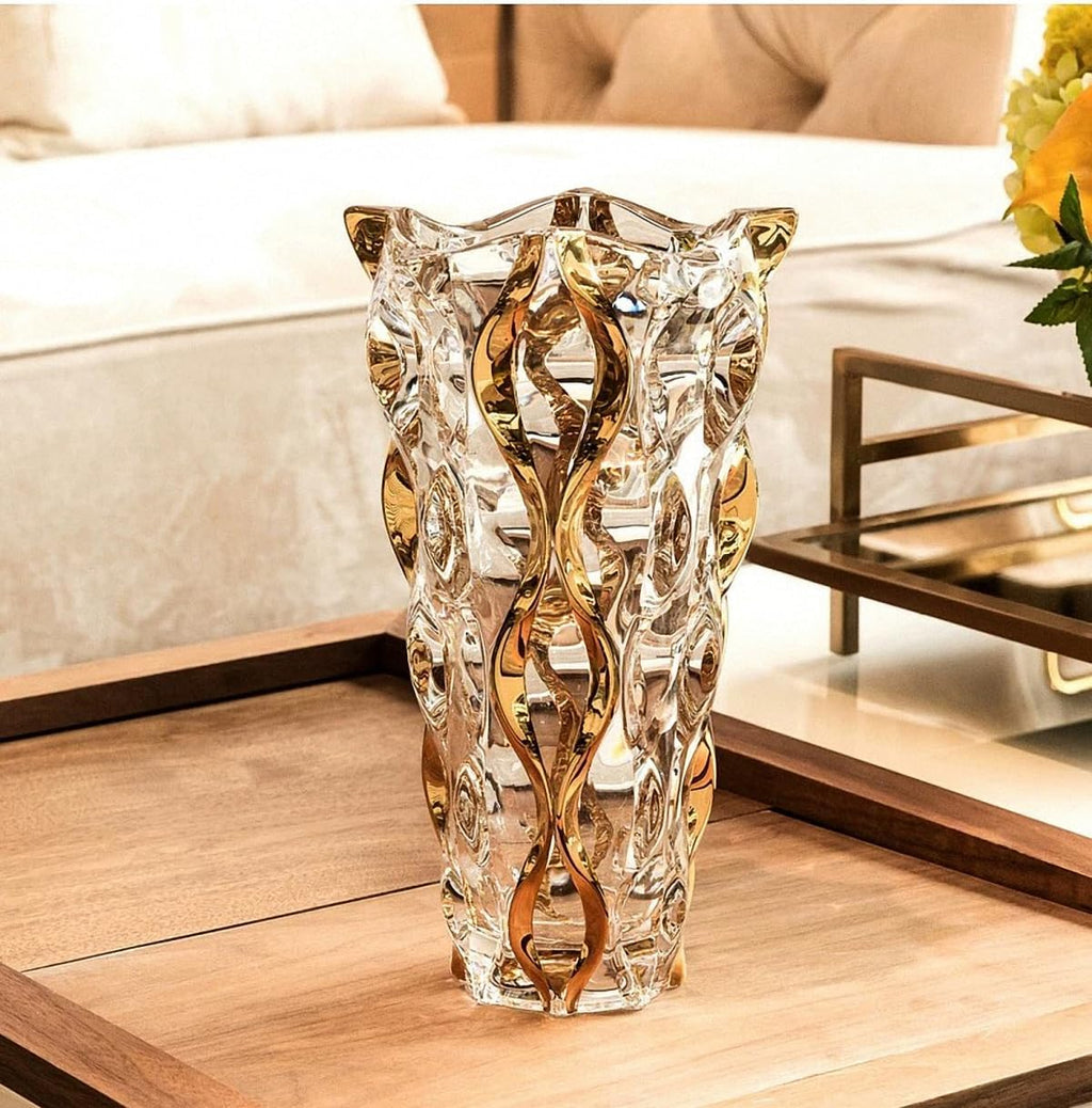 Luxe Gold Flower Vase — 11" - View 6
