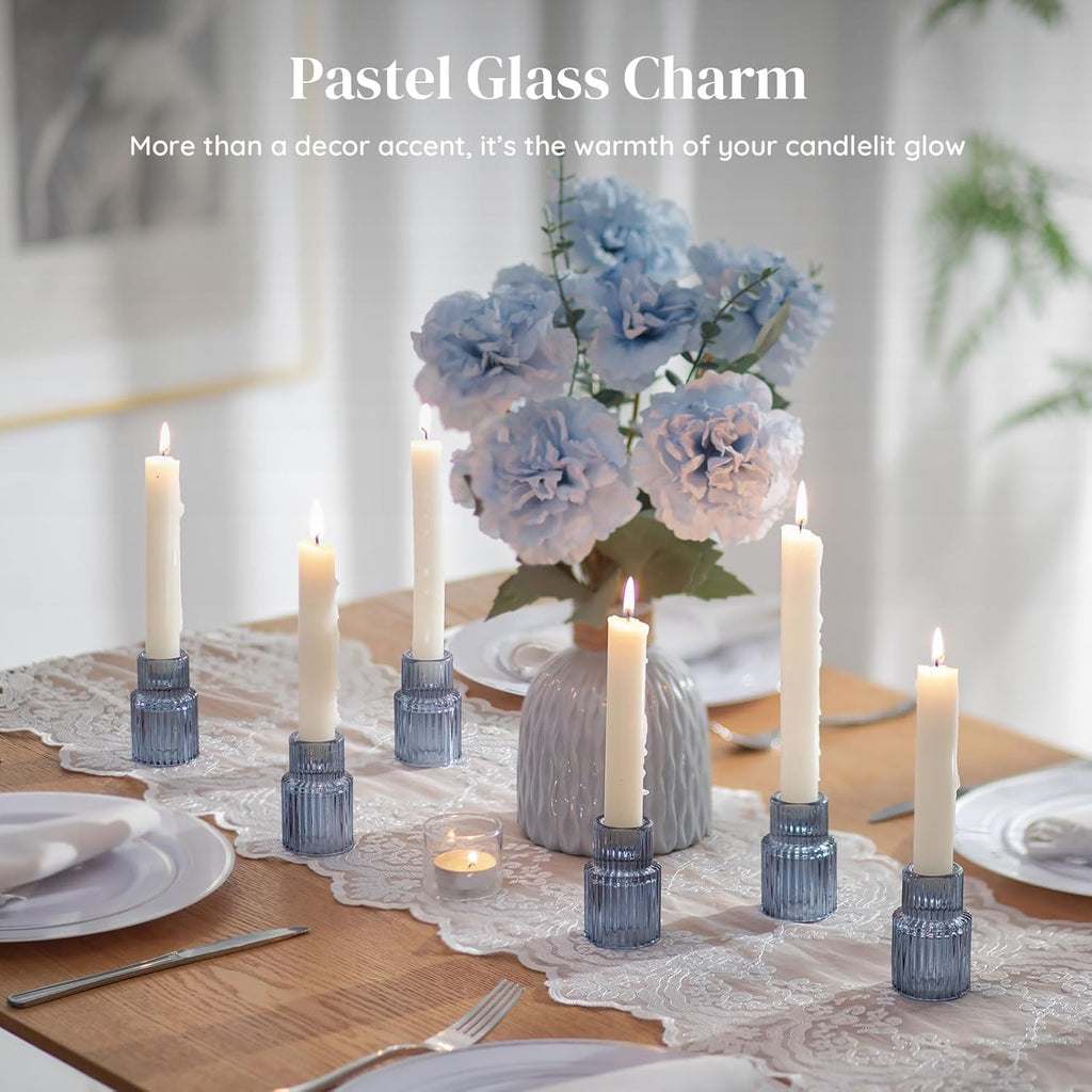 Modern Blue Candle - View 2