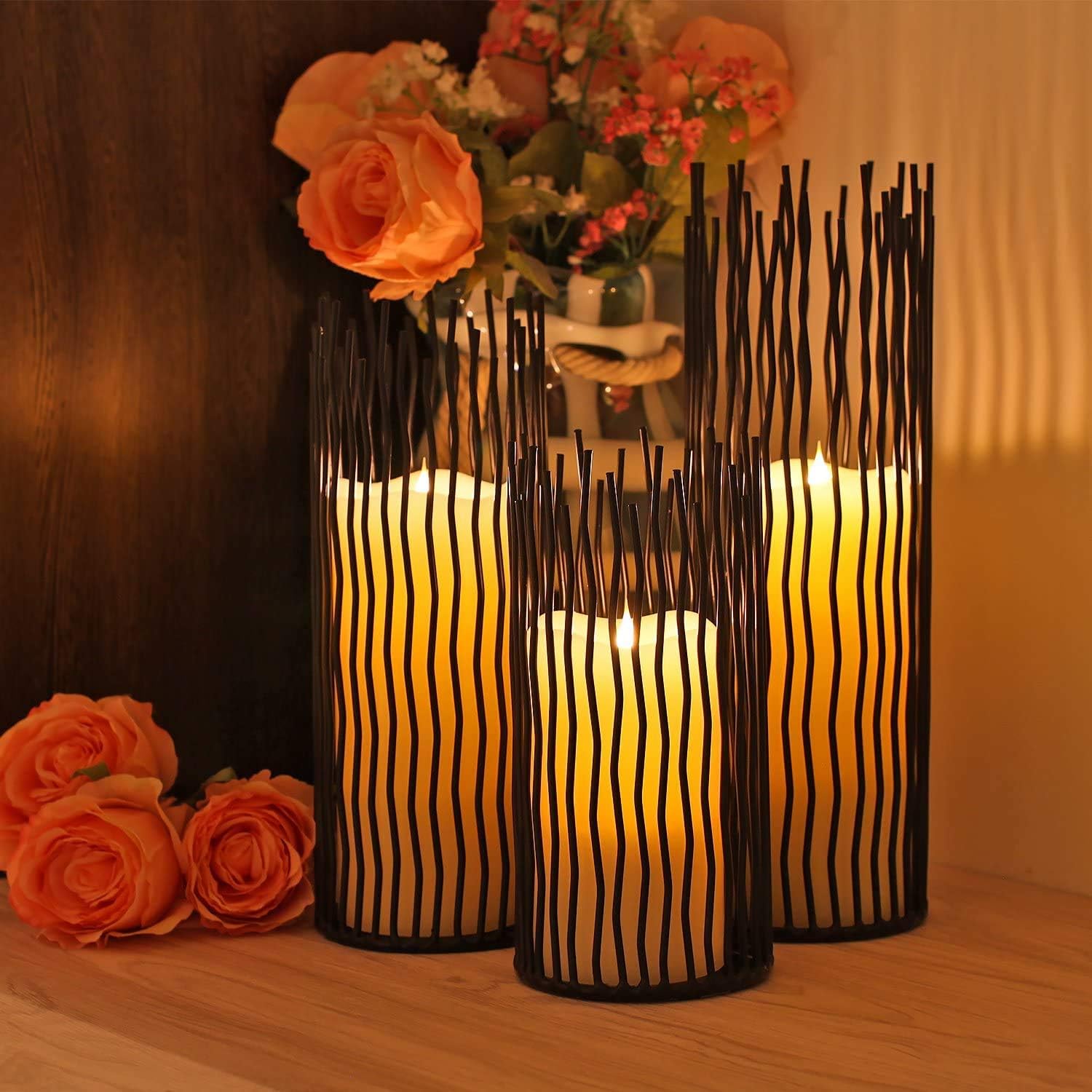Modern Black Candle — Set of 3 - View 9