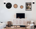 Battery Operated Modern Black Wall Clock — 12" - View 4