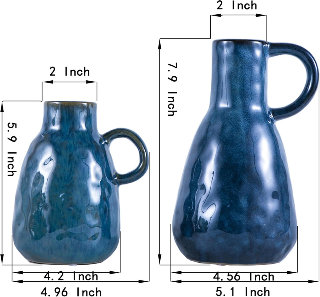Farmhouse Black Vase Set — Set of 2 - View 9