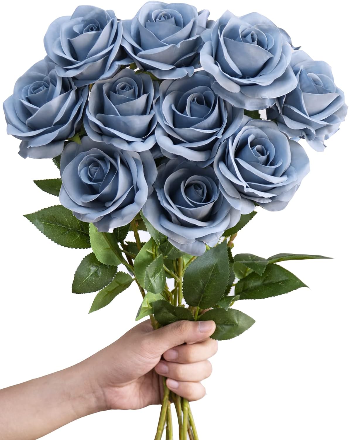 Blue Artificial Flowers — 21.2" — Dusty Blue