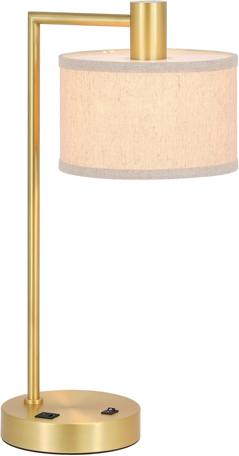 USB Luxe Gold Desk Lamp - View 2