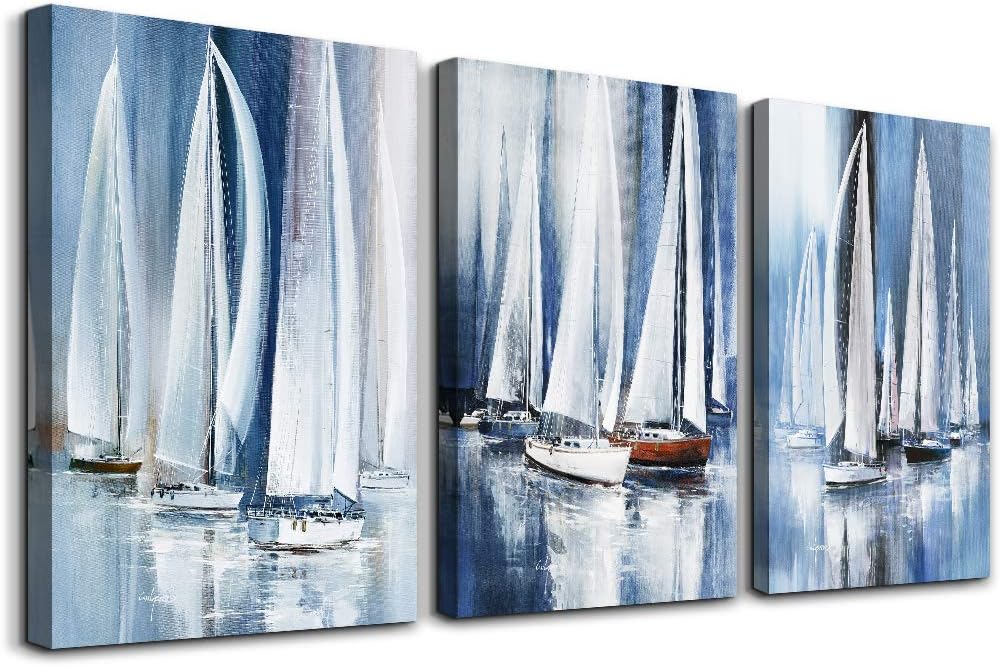 Framed Modern Beige Wall Art — 12" — 12 x 16 in (3 Piece)