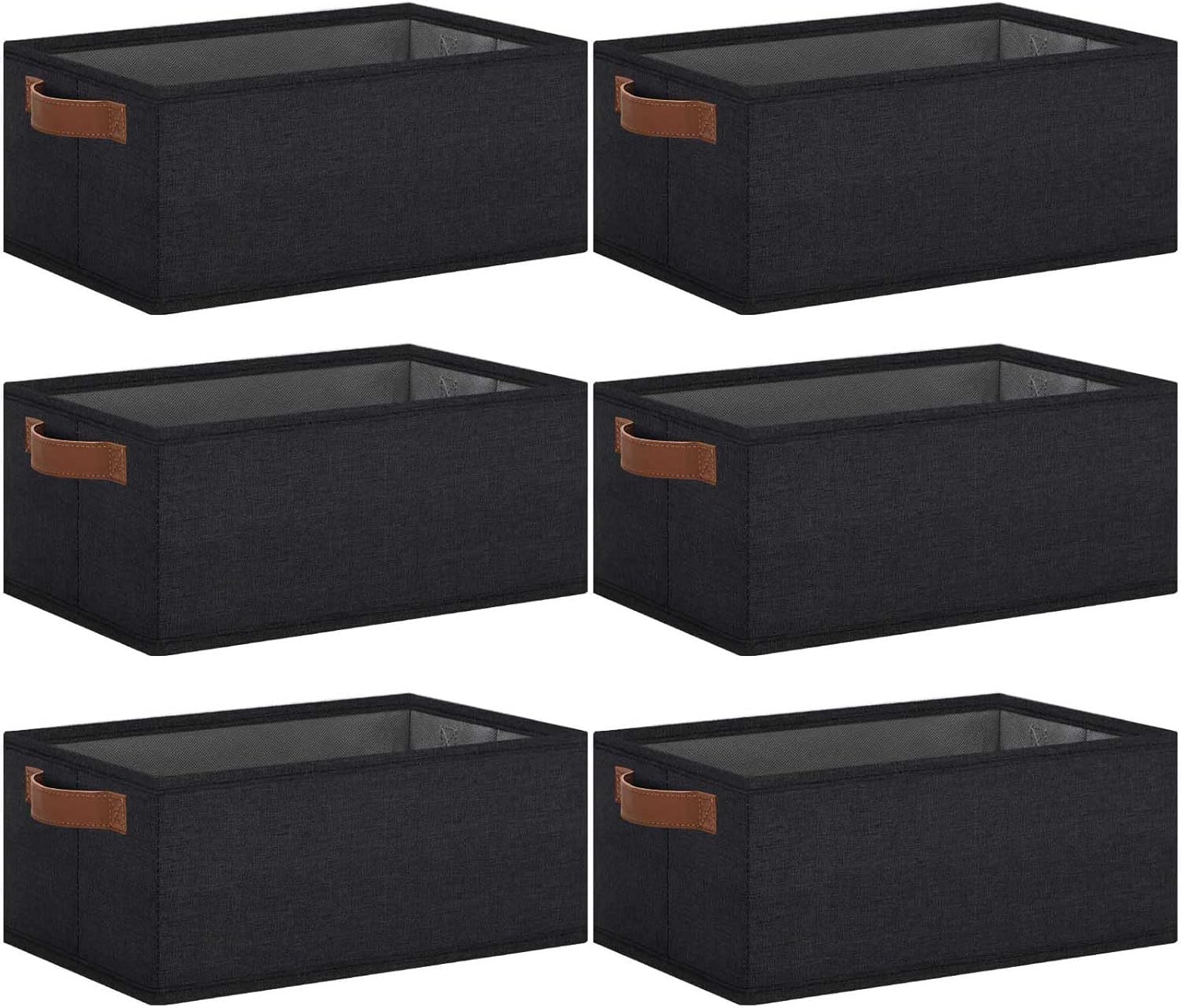 Beige Storage Bin — 11.8" — Small-11.8"x 7.87"x 5.11"-6pcs