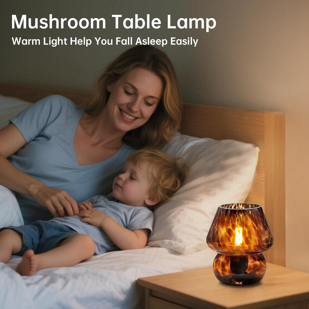 Mid-Century Beige Bedside Lamp - View 4
