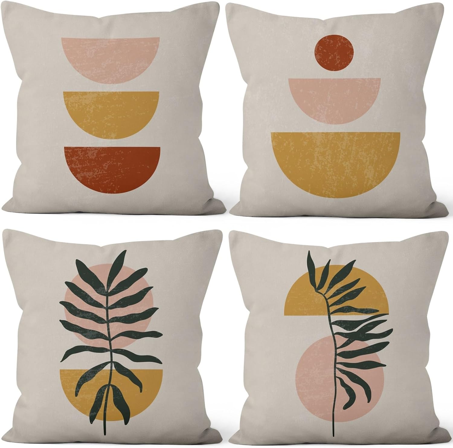 Boho Fabric Throw Pillow Cover — 16" — 26" x 26" (Pack of 4)