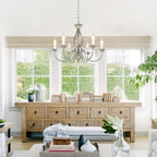 Farmhouse Black Chandelier — 6-Light - View 8