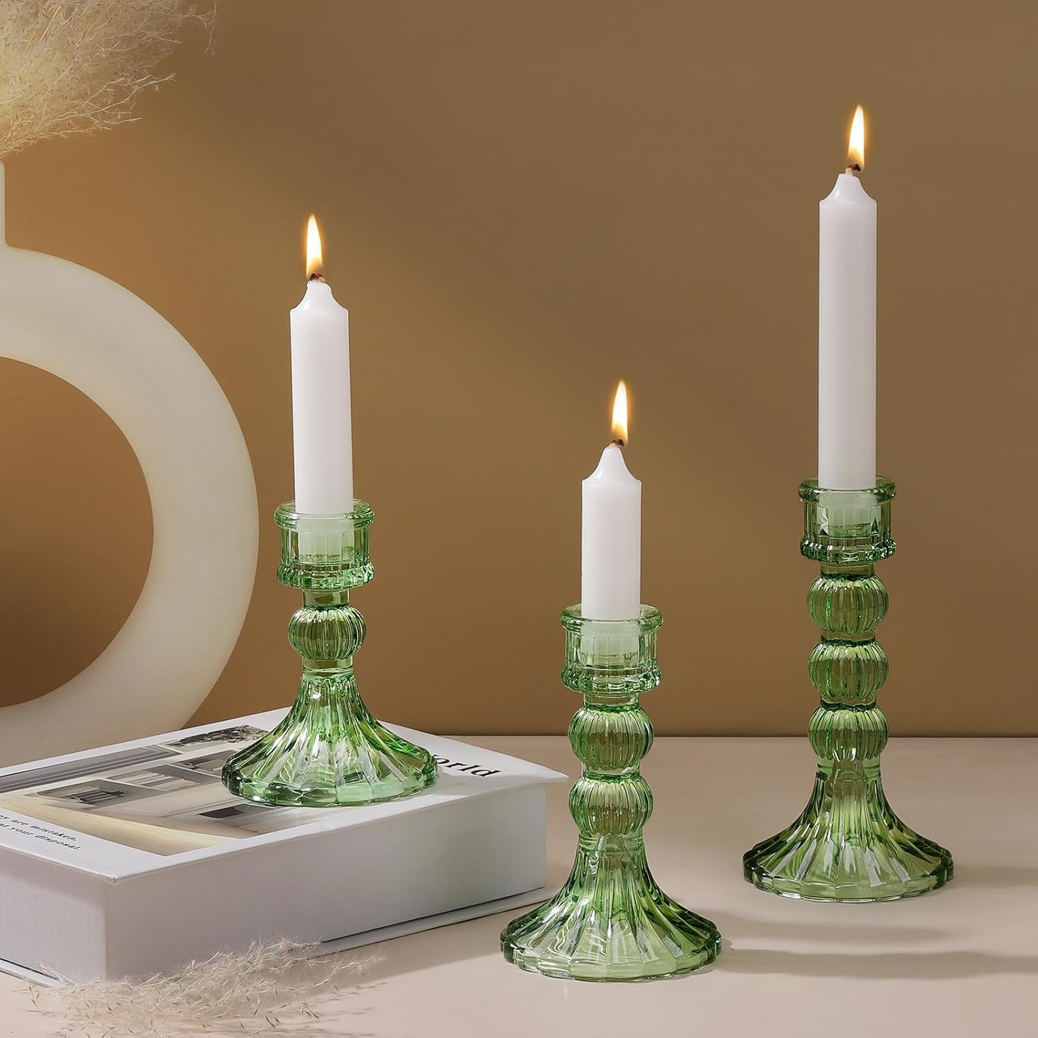Luxe Blue Candle — Green